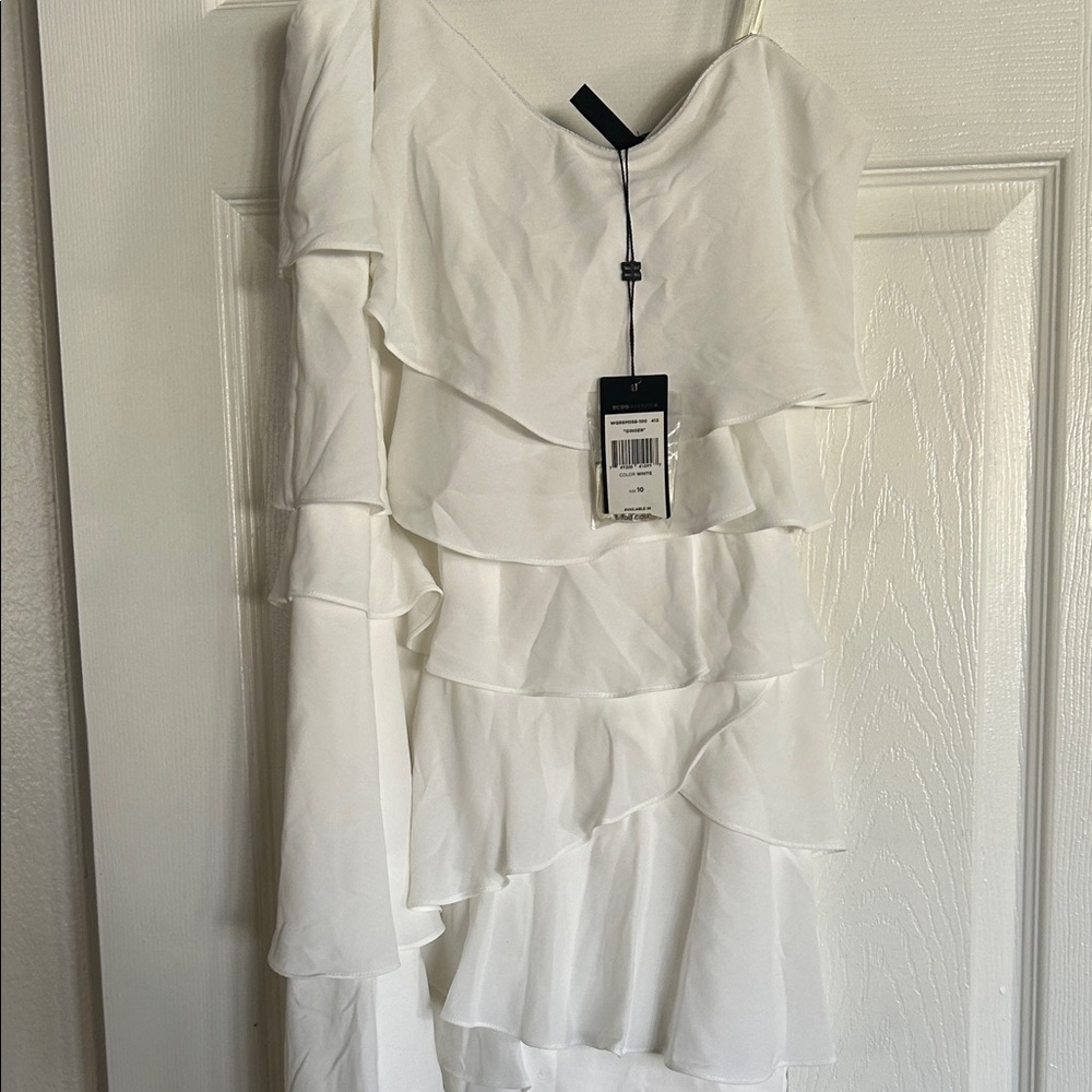Elegant White Layered Dress